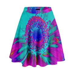 Retro Colorful Decoration Texture High Waist Skirt