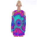 Retro Colorful Decoration Texture Velvet Long Sleeve Shoulder Cutout Dress View2