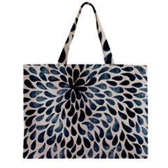 Abstract Flower Petals Floral Zipper Mini Tote Bag