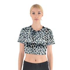 Abstract Flower Petals Floral Cotton Crop Top