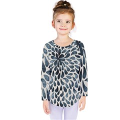 Abstract Flower Petals Floral Kids  Long Sleeve Tee