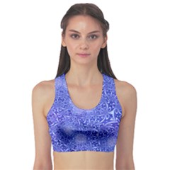 Retro Flower Pattern Design Batik Sports Bra by Simbadda