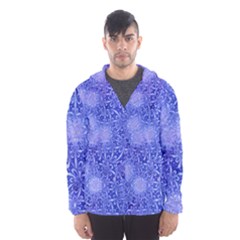 Retro Flower Pattern Design Batik Hooded Wind Breaker (men)