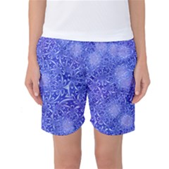 Retro Flower Pattern Design Batik Women s Basketball Shorts by Simbadda