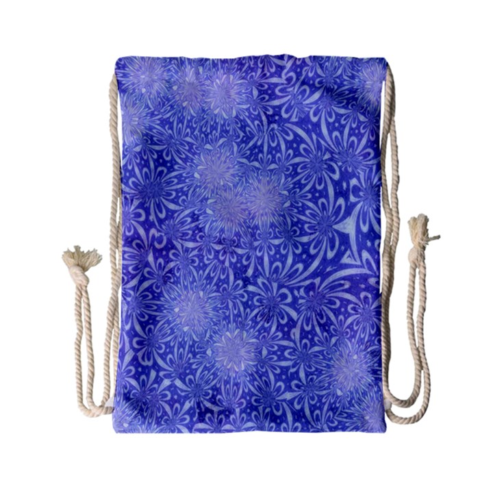 Retro Flower Pattern Design Batik Drawstring Bag (Small)