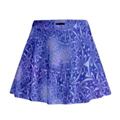 Retro Flower Pattern Design Batik Mini Flare Skirt