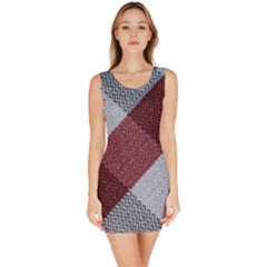 Textile Geometric Retro Pattern Sleeveless Bodycon Dress by Simbadda