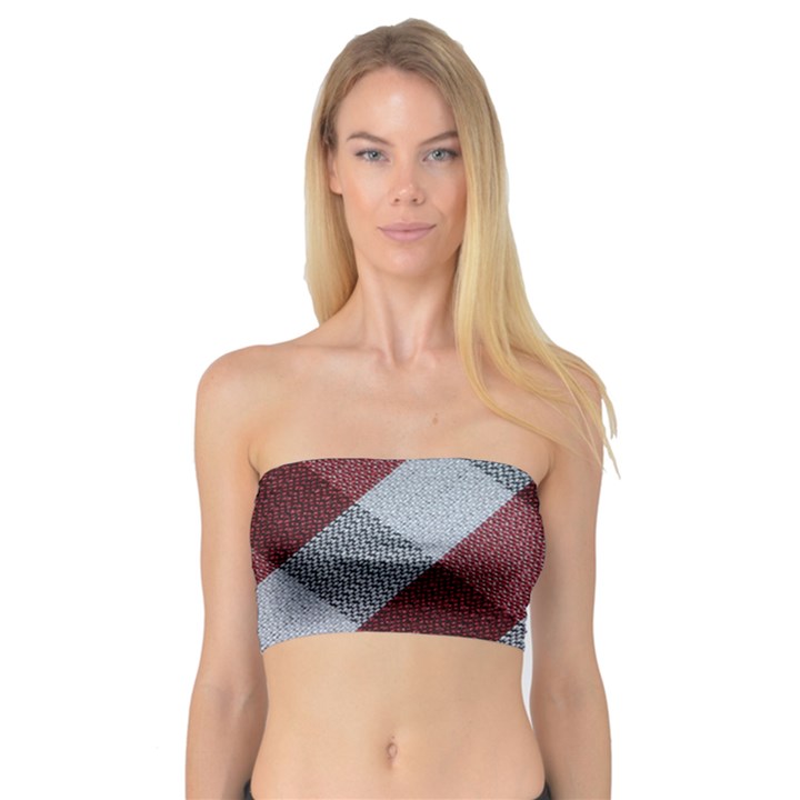 Textile Geometric Retro Pattern Bandeau Top