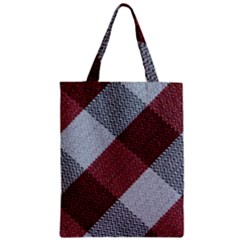 Textile Geometric Retro Pattern Zipper Classic Tote Bag