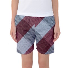 Textile Geometric Retro Pattern Women s Basketball Shorts by Simbadda