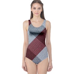 Textile Geometric Retro Pattern One Piece Swimsuit