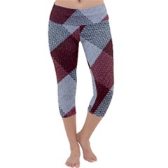 Textile Geometric Retro Pattern Capri Yoga Leggings