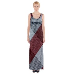 Textile Geometric Retro Pattern Maxi Thigh Split Dress