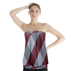 Textile Geometric Retro Pattern Strapless Top