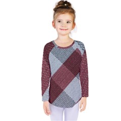 Textile Geometric Retro Pattern Kids  Long Sleeve Tee