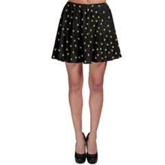 Grunge Retro Pattern Black Triangles Skater Skirt