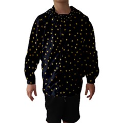 Grunge Retro Pattern Black Triangles Hooded Wind Breaker (kids)