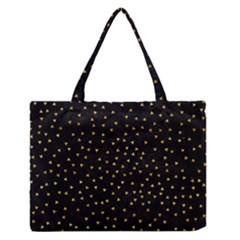 Grunge Retro Pattern Black Triangles Medium Zipper Tote Bag