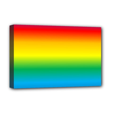 Rainbow Background Colourful Deluxe Canvas 18  X 12  