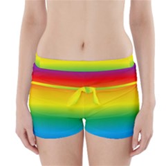 Rainbow Background Colourful Boyleg Bikini Wrap Bottoms by Simbadda