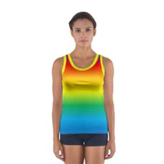 Rainbow Background Colourful Women s Sport Tank Top 