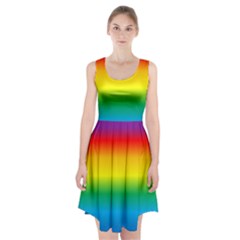 Rainbow Background Colourful Racerback Midi Dress by Simbadda