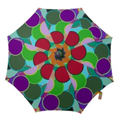 Dots Circles Colorful Unique Hook Handle Umbrellas (medium)