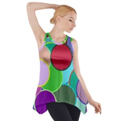 Dots Circles Colorful Unique Side Drop Tank Tunic