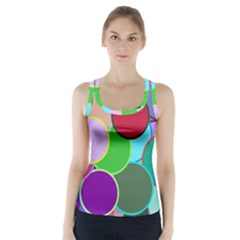 Dots Circles Colorful Unique Racer Back Sports Top