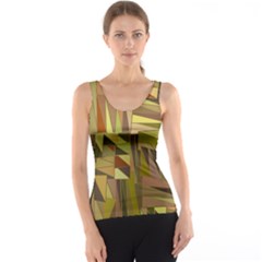 Earth Tones Geometric Shapes Unique Tank Top by Simbadda