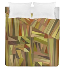 Earth Tones Geometric Shapes Unique Duvet Cover Double Side (queen Size)