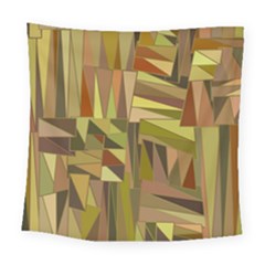 Earth Tones Geometric Shapes Unique Square Tapestry (large)