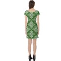 St Patrick S Day Damask Vintage Green Background Pattern Short Sleeve Skater Dress View2