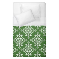 St Patrick S Day Damask Vintage Green Background Pattern Duvet Cover (single Size) by Simbadda