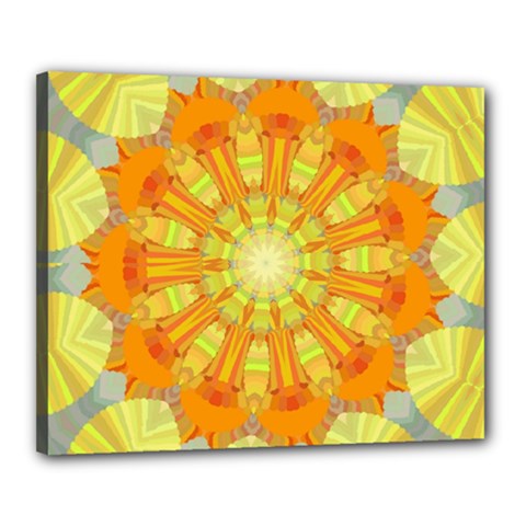 Sunshine Sunny Sun Abstract Yellow Canvas 20  X 16 