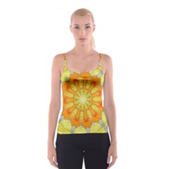 Sunshine Sunny Sun Abstract Yellow Spaghetti Strap Top