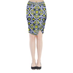 Tiles Panel Decorative Decoration Midi Wrap Pencil Skirt