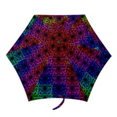 Rainbow Grid Form Abstract Mini Folding Umbrellas