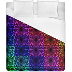 Rainbow Grid Form Abstract Duvet Cover (california King Size)