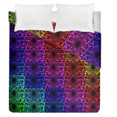 Rainbow Grid Form Abstract Duvet Cover Double Side (queen Size)