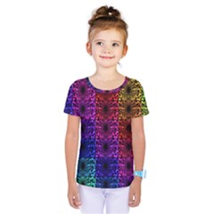 Rainbow Grid Form Abstract Kids  One Piece Tee