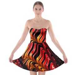 Fractal Mathematics Abstract Strapless Bra Top Dress