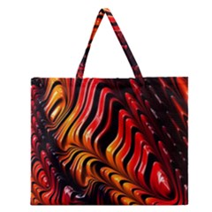 Fractal Mathematics Abstract Zipper Large Tote Bag