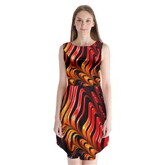 Fractal Mathematics Abstract Sleeveless Chiffon Dress  