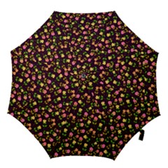 Flowers Roses Floral Flowery Hook Handle Umbrellas (large) by Simbadda