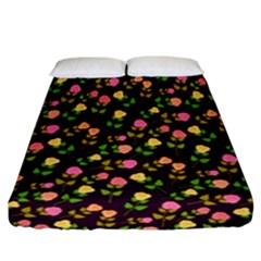 Flowers Roses Floral Flowery Fitted Sheet (california King Size)