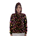 Flowers Roses Floral Flowery Hooded Wind Breaker (Women) View1