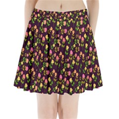 Flowers Roses Floral Flowery Pleated Mini Skirt by Simbadda