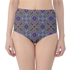 Vintage Abstract Unique Original High-waist Bikini Bottoms by Simbadda