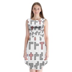 Hexominos Sleeveless Chiffon Dress  